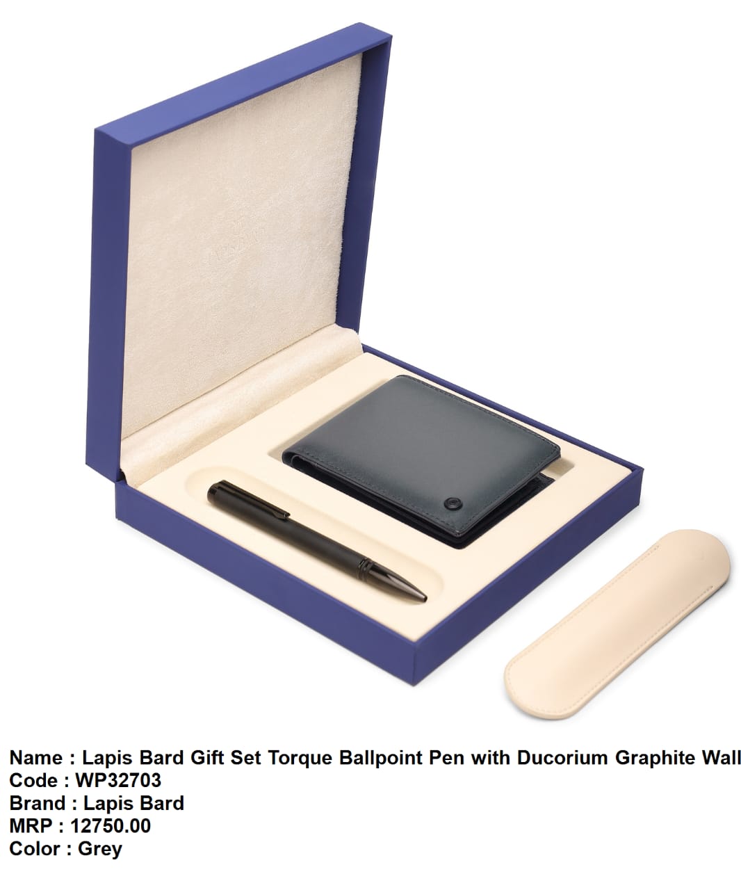 lapis bard gift set torque artis leather ballpoint pen with ducorium graphite wallet